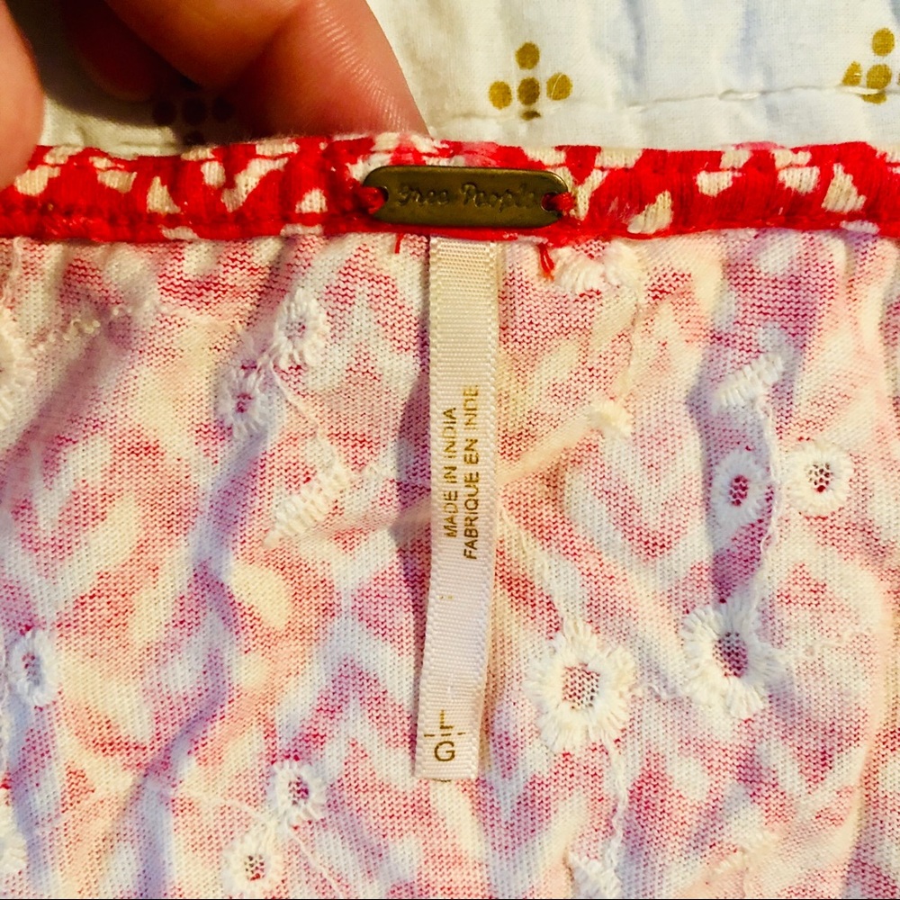 FREE PEOPLE Red and White Sweetheart Bodycon dress - Picture 5 of 7